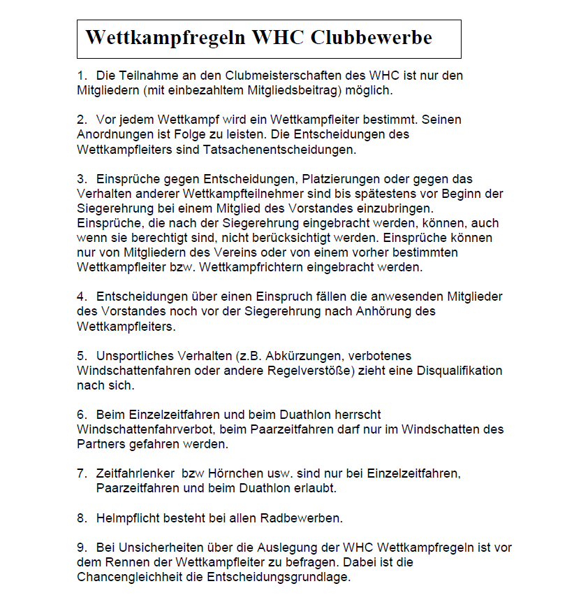 Wettkampfregeln